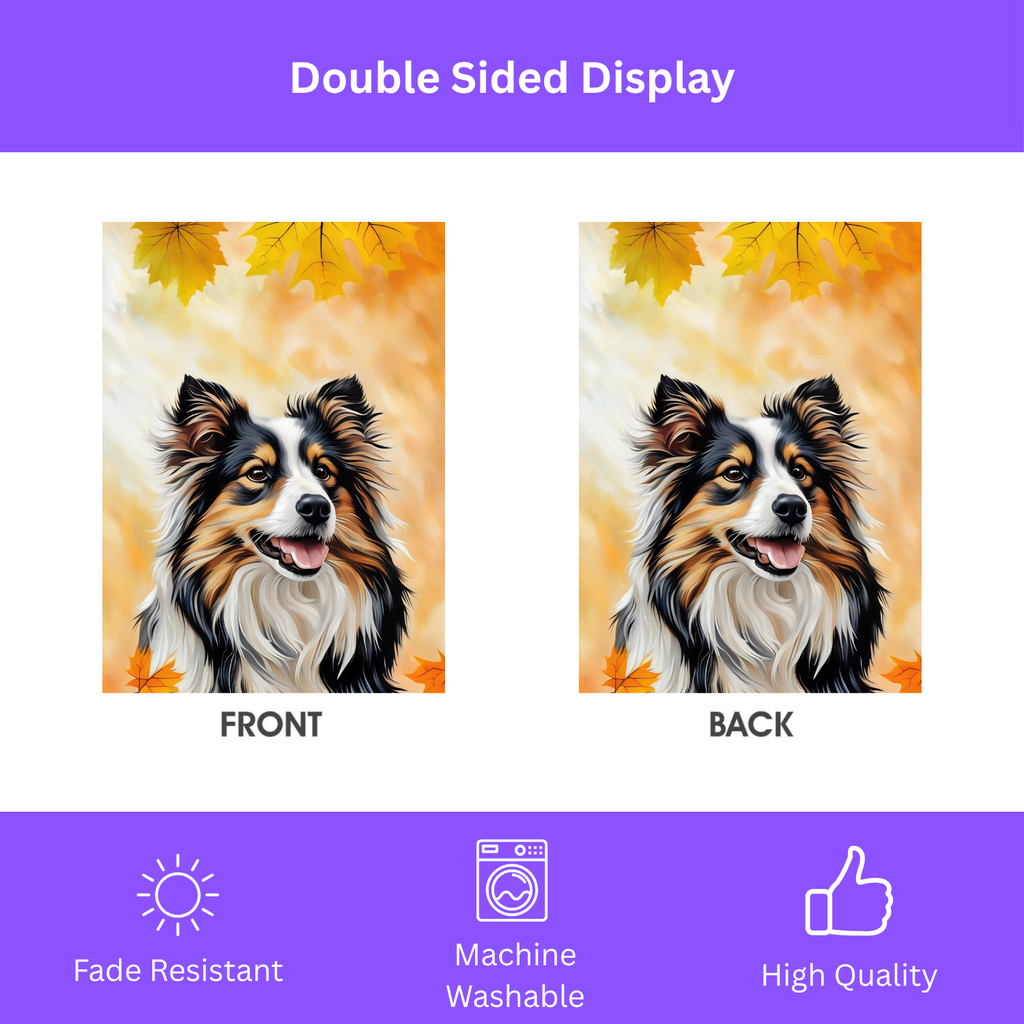 Fall Colors Sheltie Garden Flag