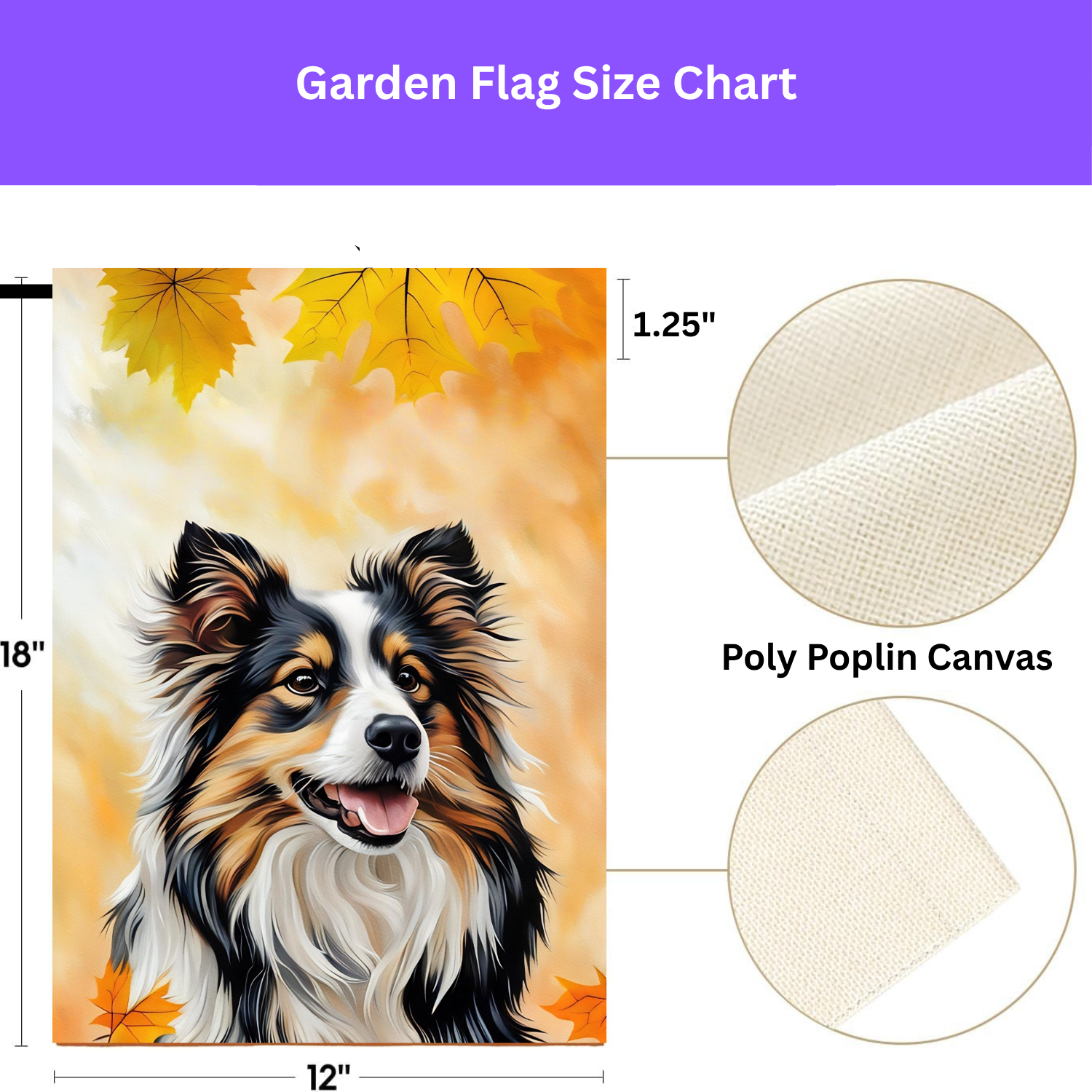 Fall Colors Sheltie Garden Flag