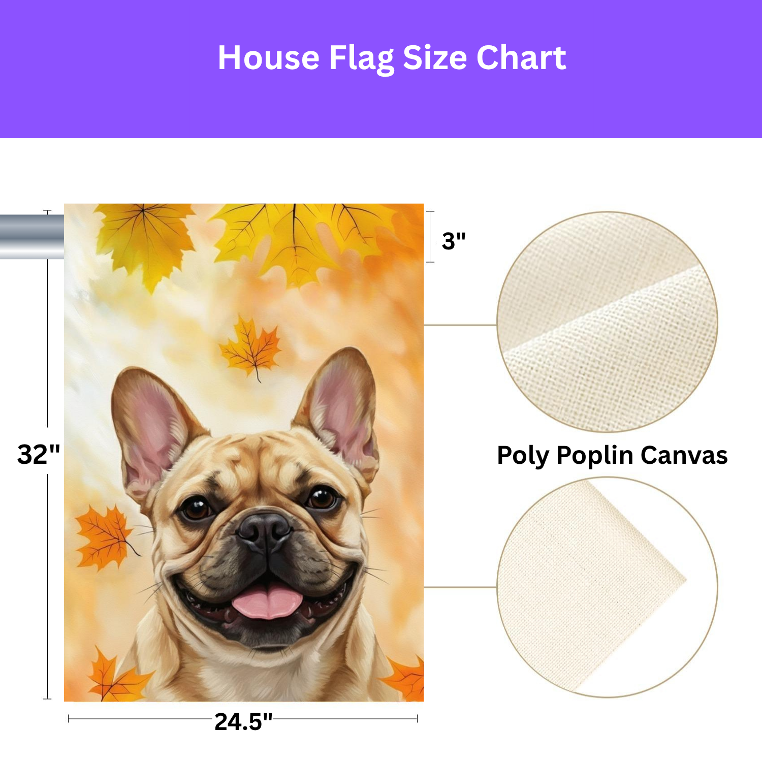 Fall Colors Frenchie Garden Flag - porch decor - Dragonfire Gardens