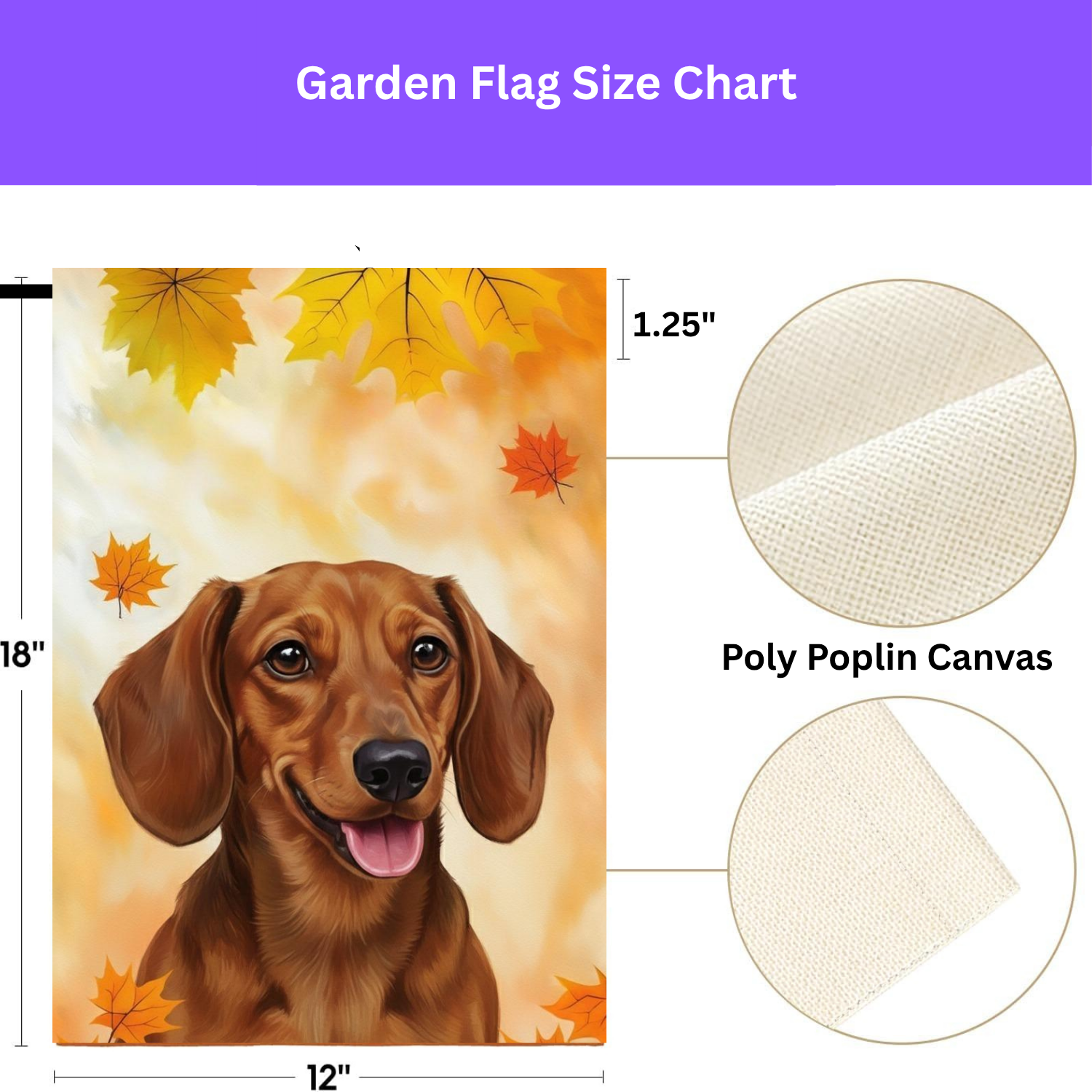 Fall Colors Dachshund Garden Flag - porch decor - Dragonfire Gardens