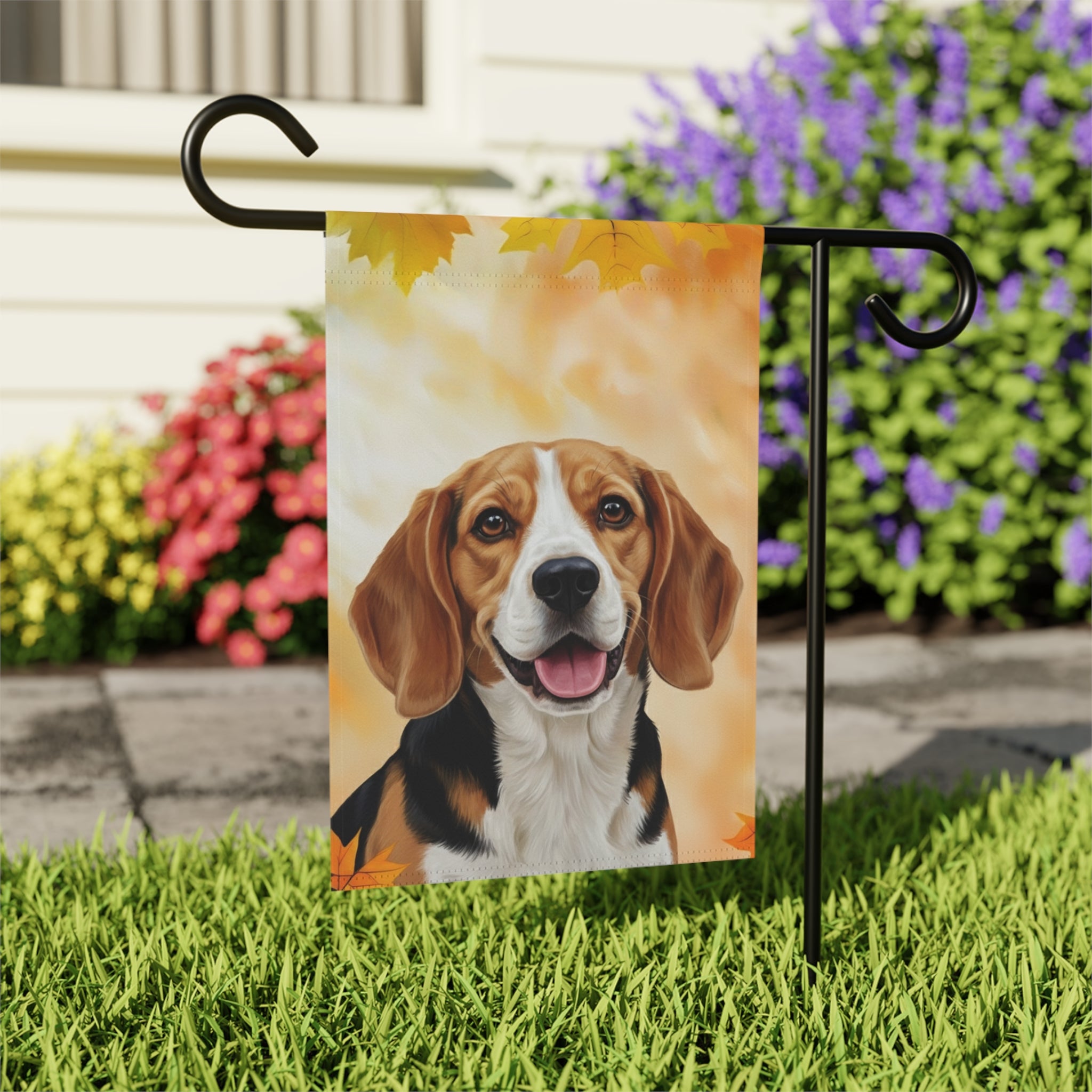 Fall Colors Beagle Garden Flag