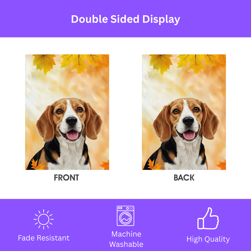Fall Colors Beagle Garden Flag