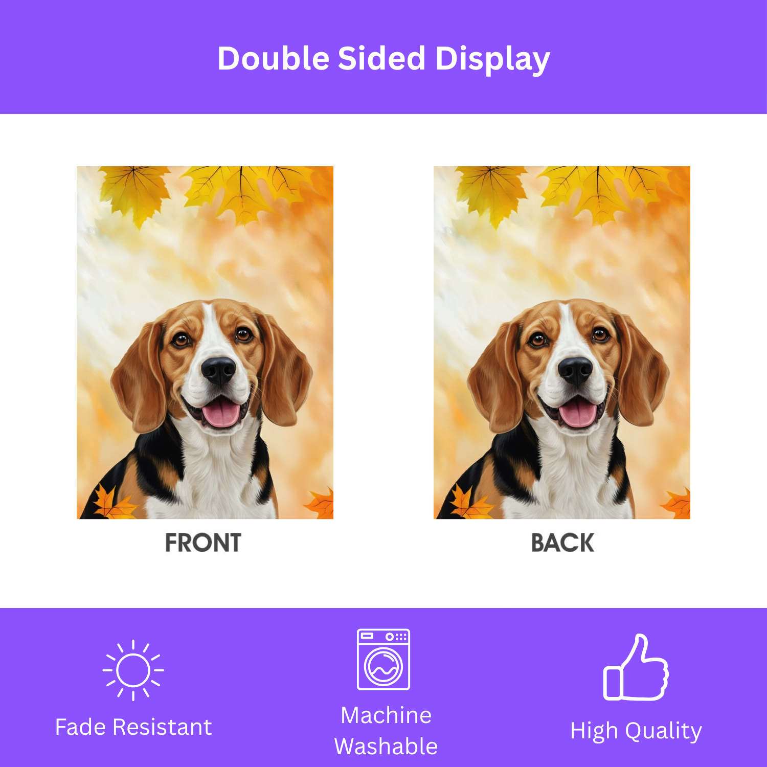 Fall Colors Beagle Garden Flag