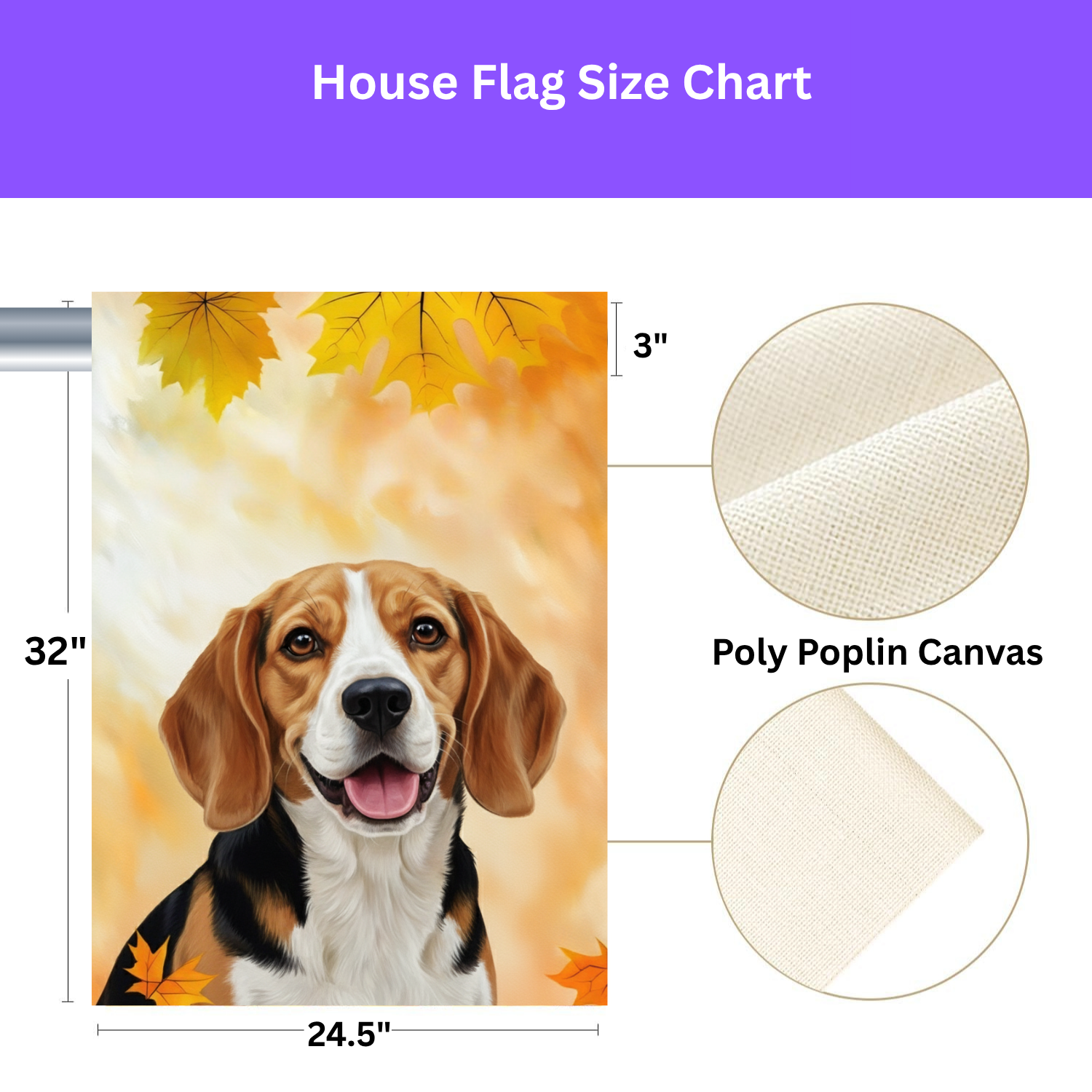 Fall Colors Beagle Garden Flag