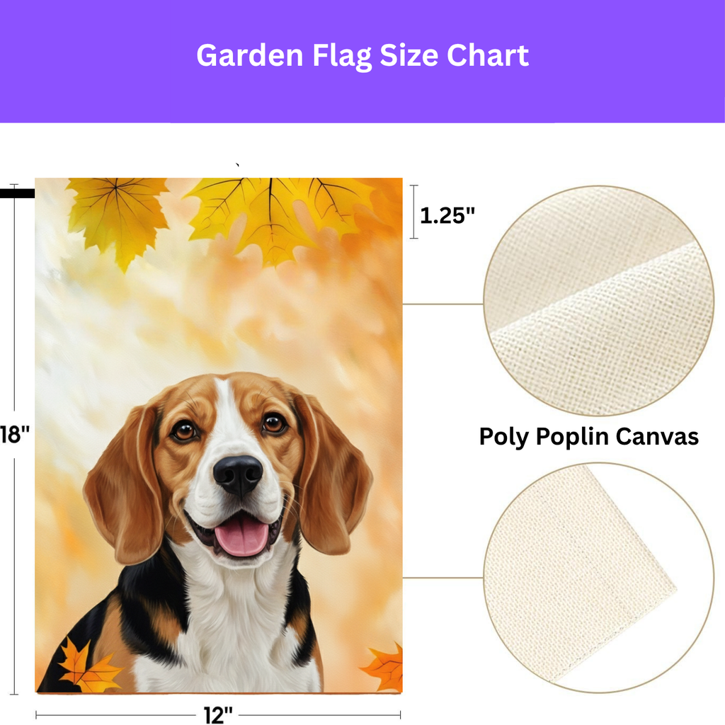 Fall Colors Beagle Garden Flag