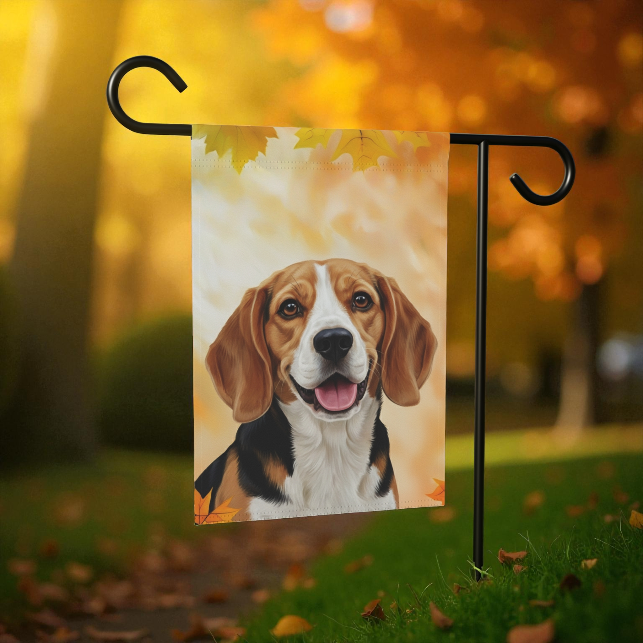 Fall Colors Beagle Garden Flag
