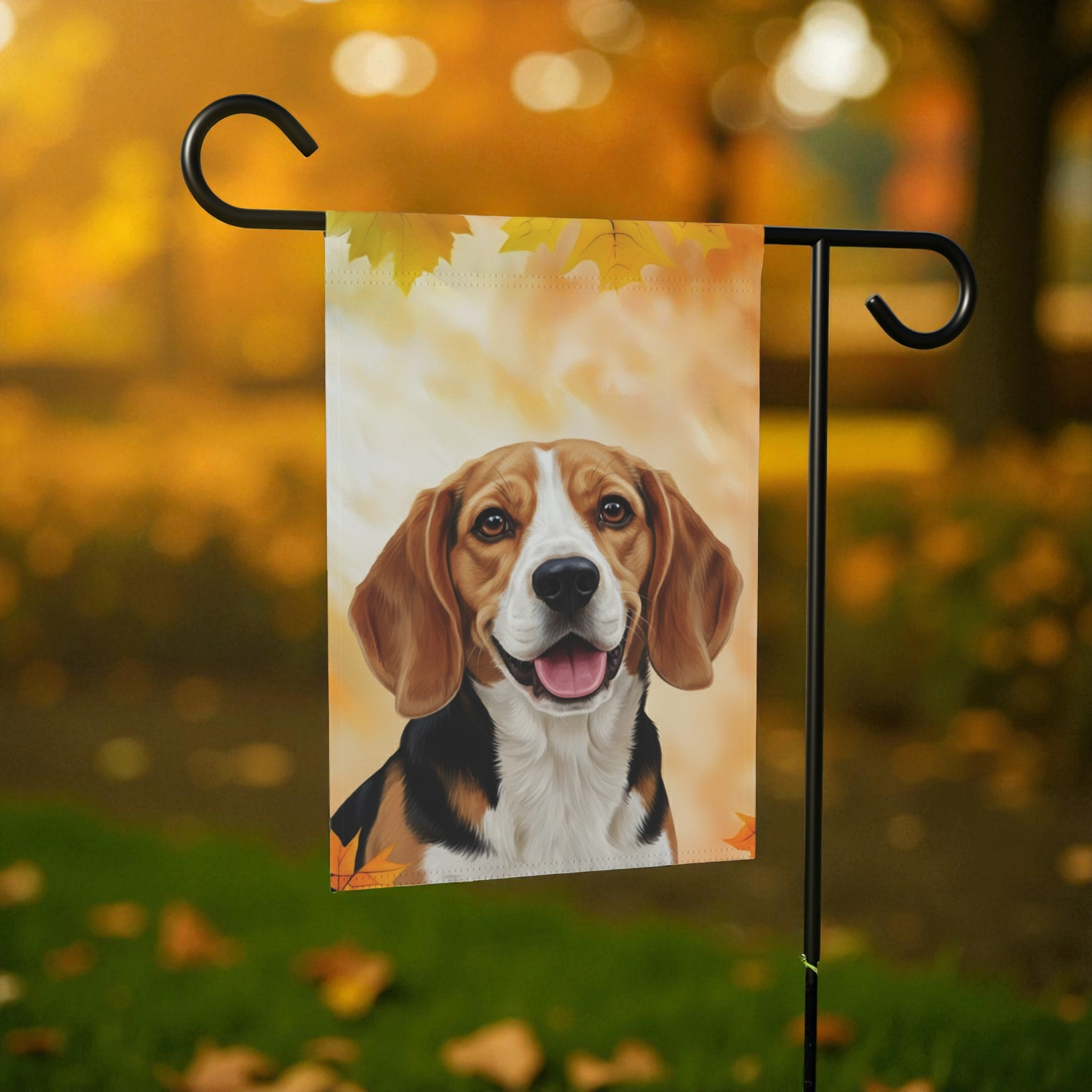 Fall Colors Beagle Garden Flag