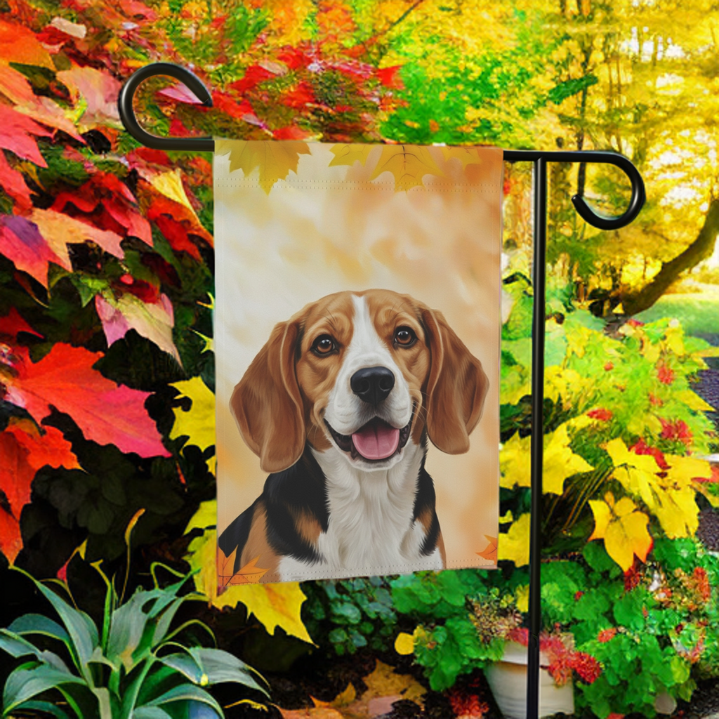 Fall Colors Beagle Garden Flag
