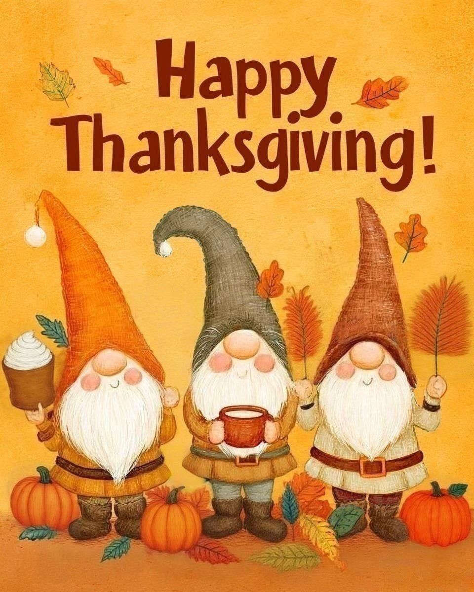 Three Gnome Happy Thanksgiving Garden Flag - yard display - Dragonfire Gardens