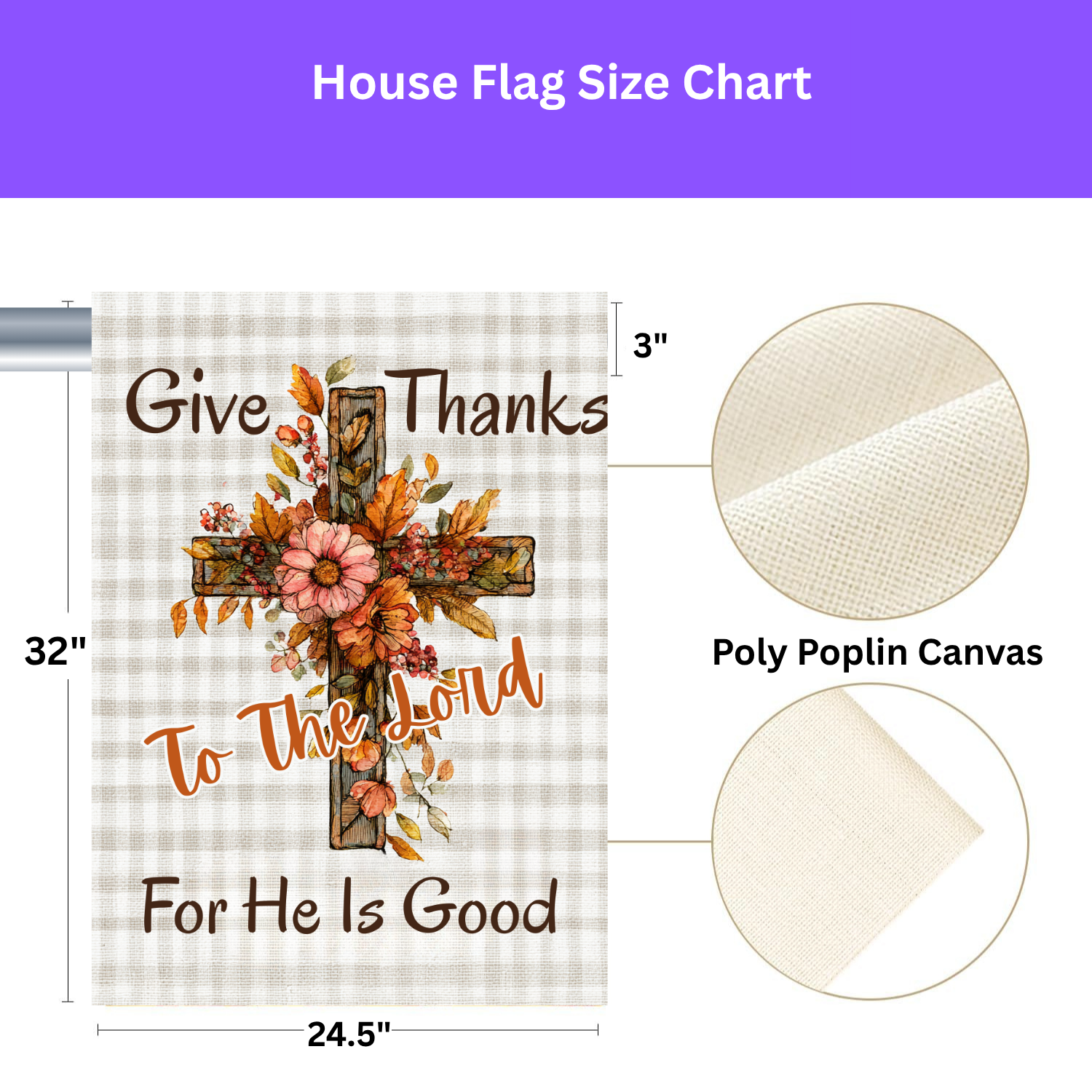 Give Thanks To The Lord, For He Is Good Thanksgiving Garden Flag - porch decor - Dragonfire Gardens