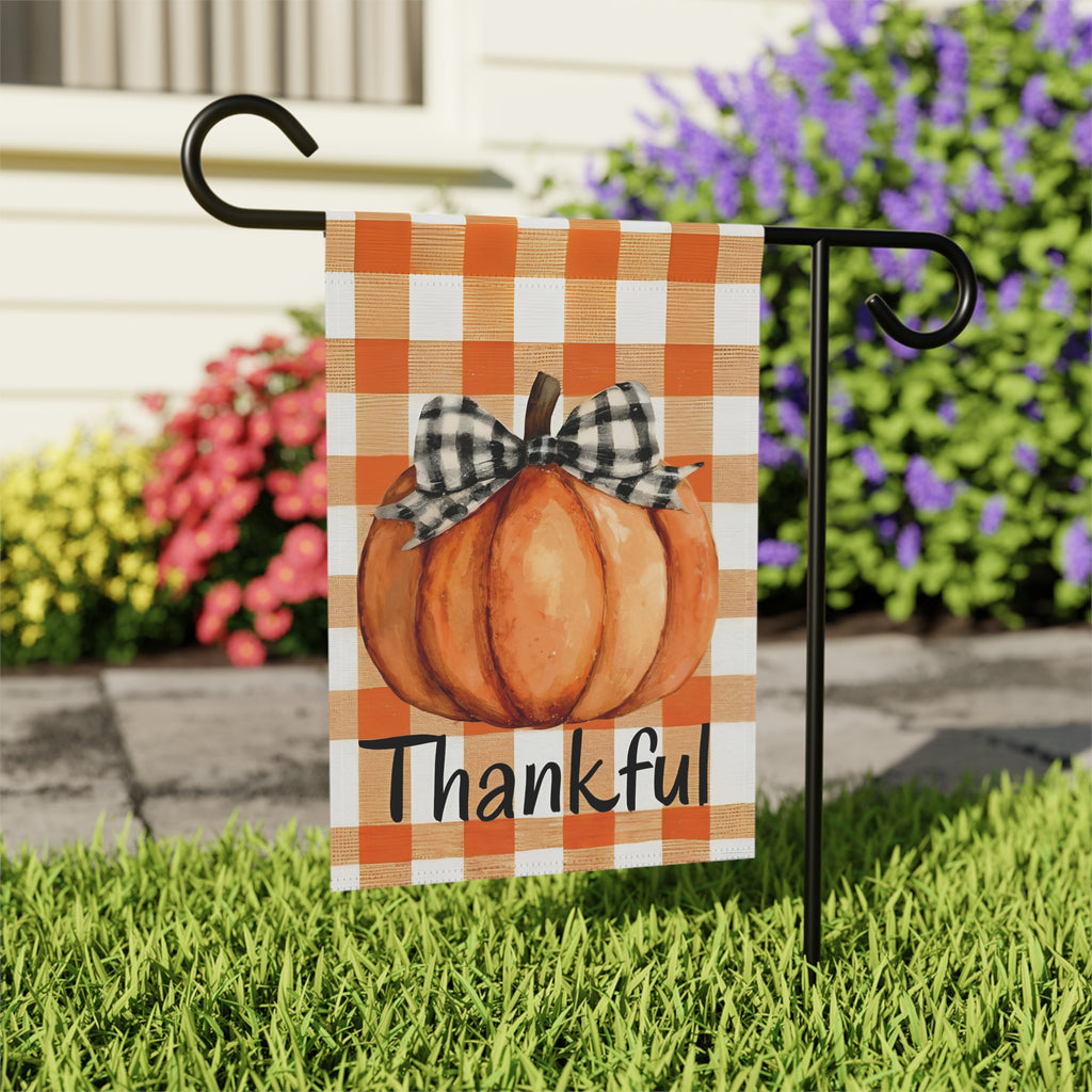 Thankful Pumpkin Garden Flag