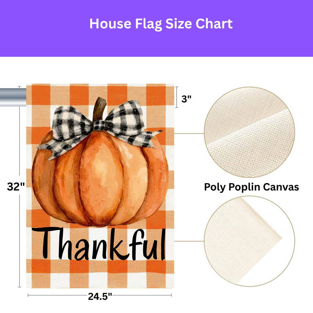 Thankful Pumpkin Garden Flag