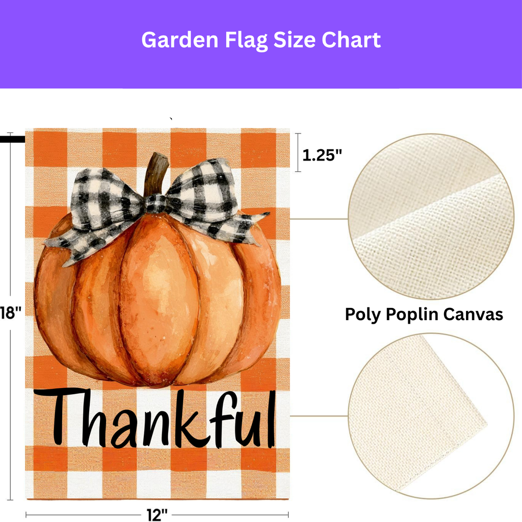 Thankful Pumpkin Garden Flag