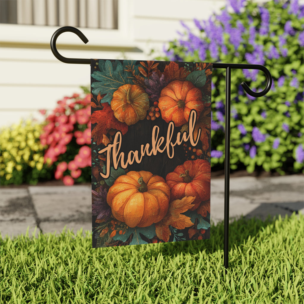 Thankful Pumpkin Fall Garden Flag
