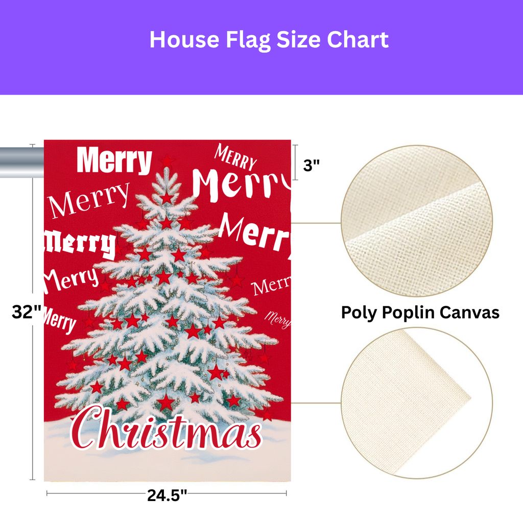 Merry, Merry Christmas Garden Flag - porch decor - Dragonfire Gardens