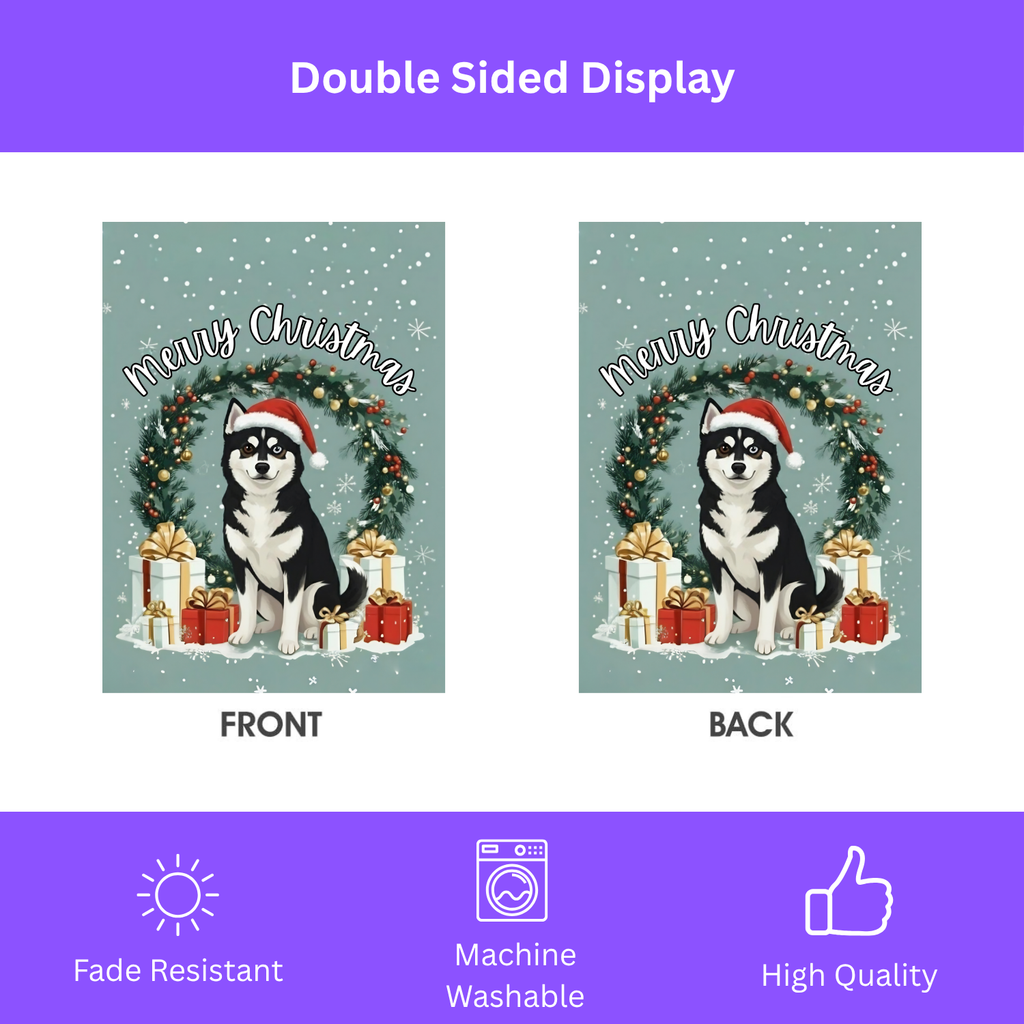 Merry Christmas Alaskan Klee Kai Garden Flag