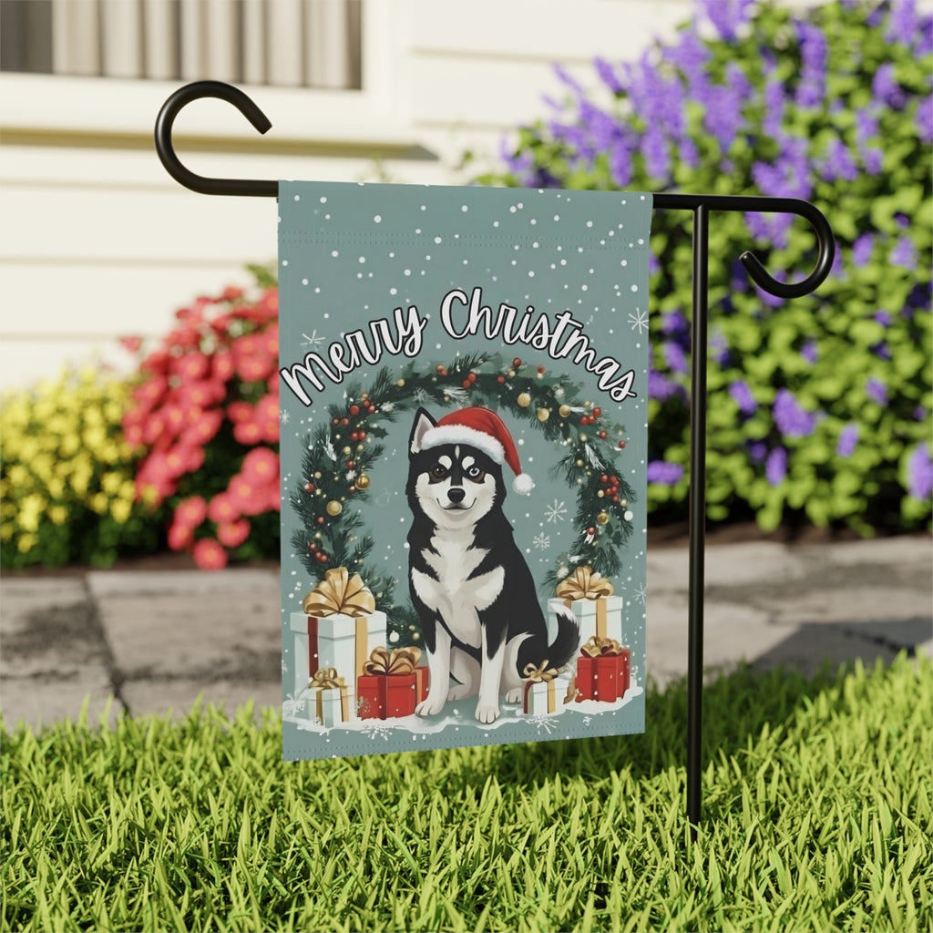 Merry Christmas Alaskan Klee Kai Garden Flag