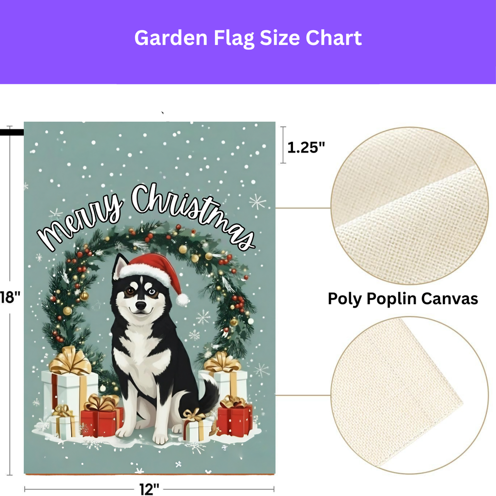 Merry Christmas Alaskan Klee Kai Garden Flag