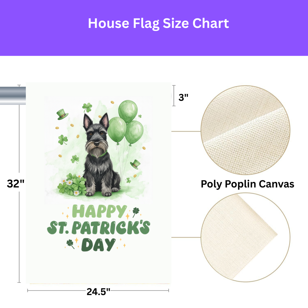 Scottish Terrier St. Patrick’s Day Garden Flag - yard display - Dragonfire Gardens