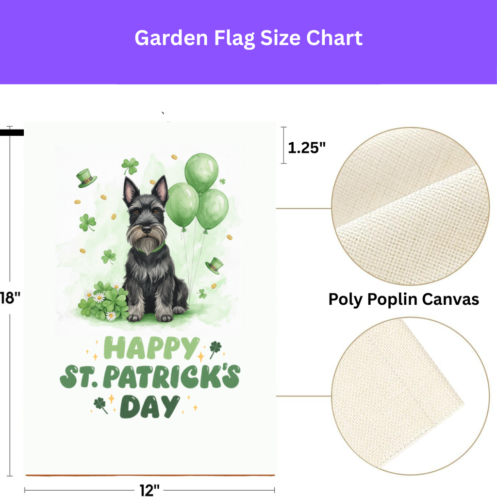 Scottish Terrier St. Patrick’s Day Garden Flag - porch decor - Dragonfire Gardens