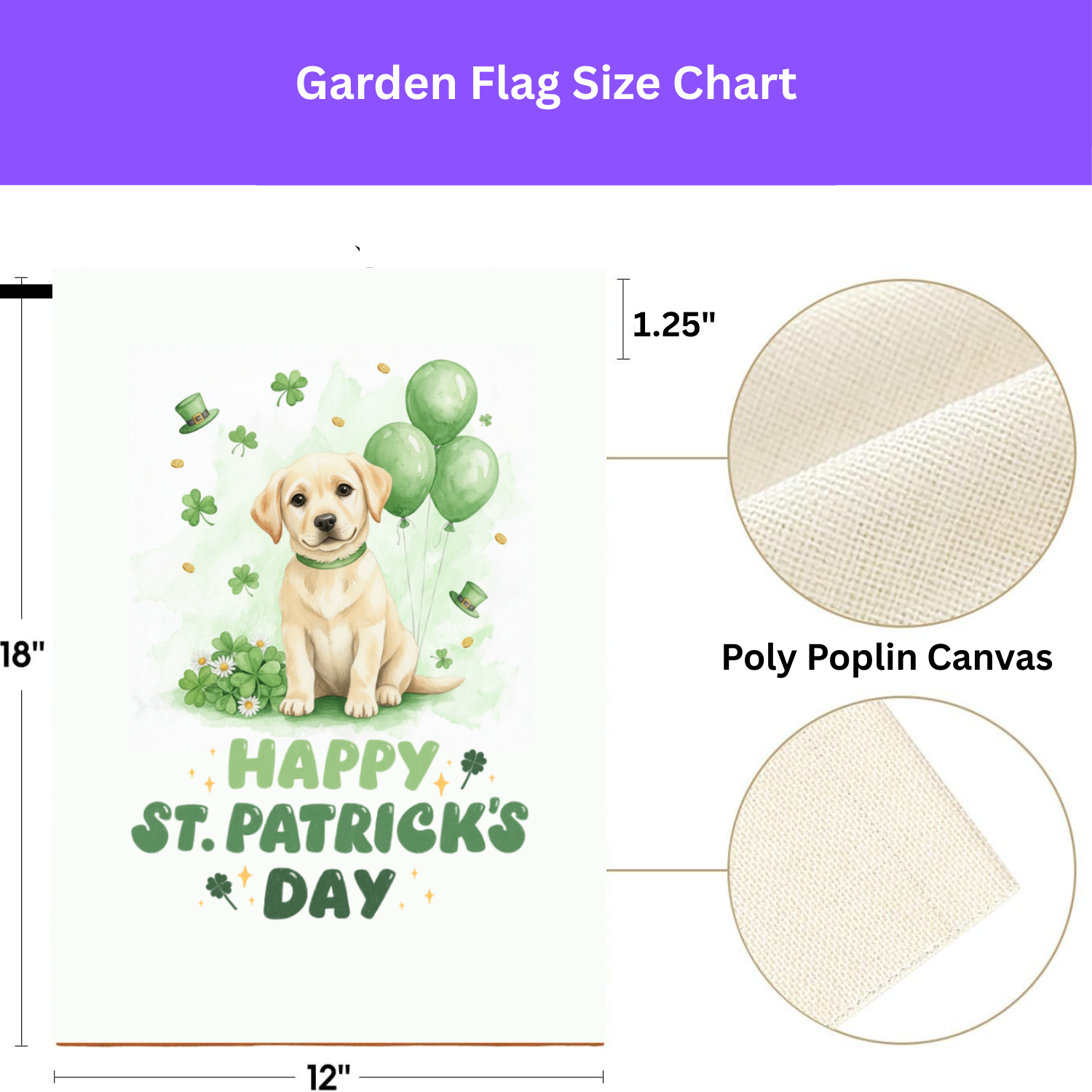 Yellow Labrador Retriever Puppy St. Patrick's Day Garden Flag - yard display - Dragonfire Gardens