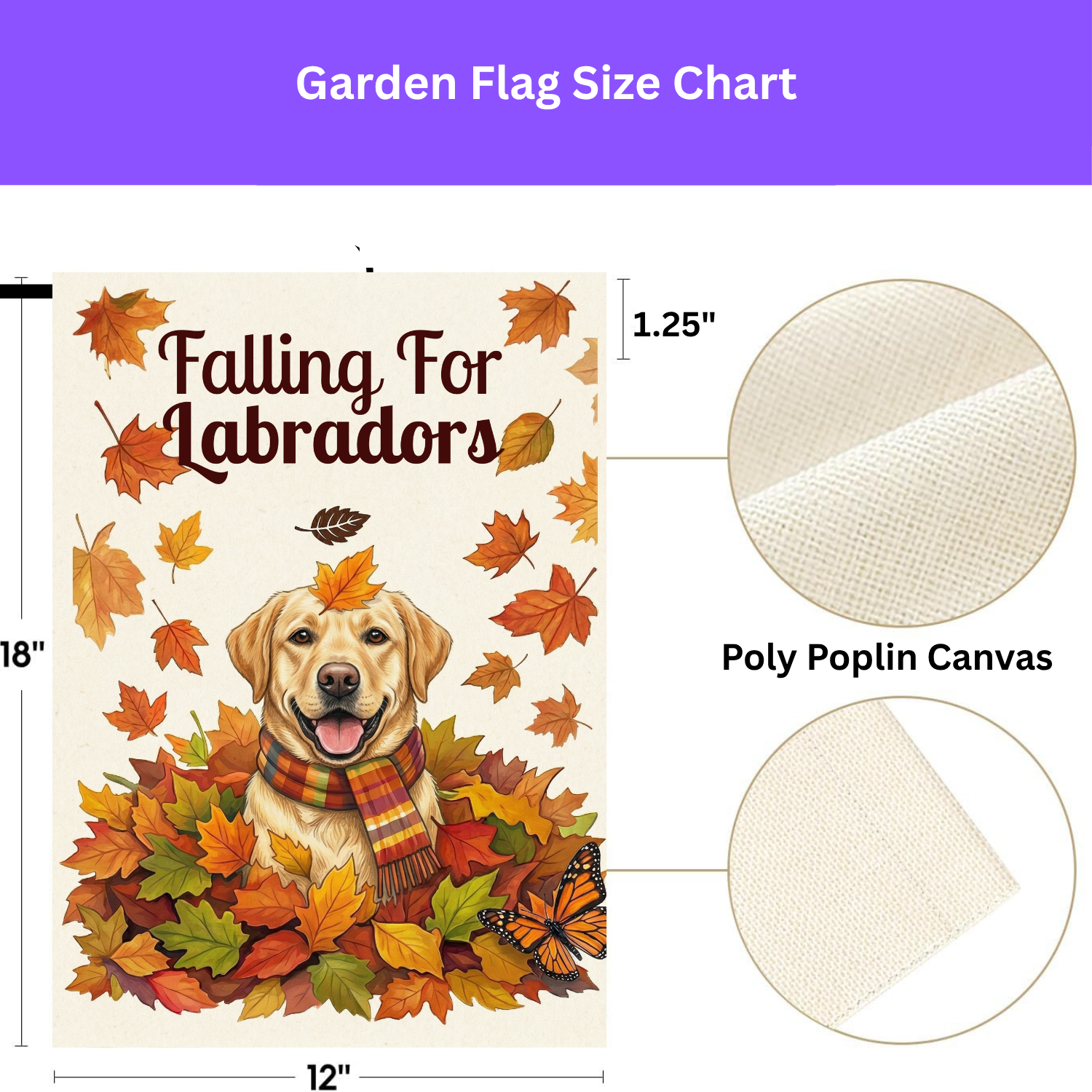 Falling For Labradors Yellow Lab Garden Flag - double-sided design - Dragonfire Gardens