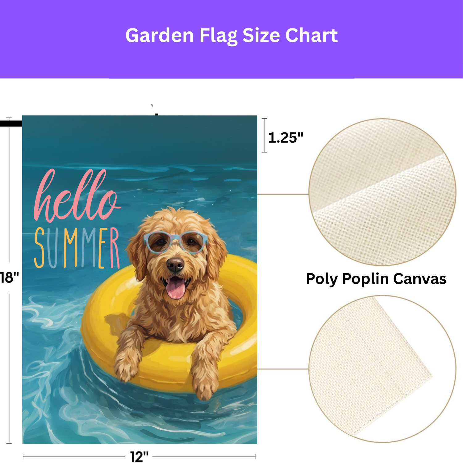Hello Summer Golden Noodle Garden Flag