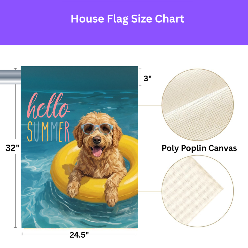 Hello Summer Golden Noodle Garden Flag