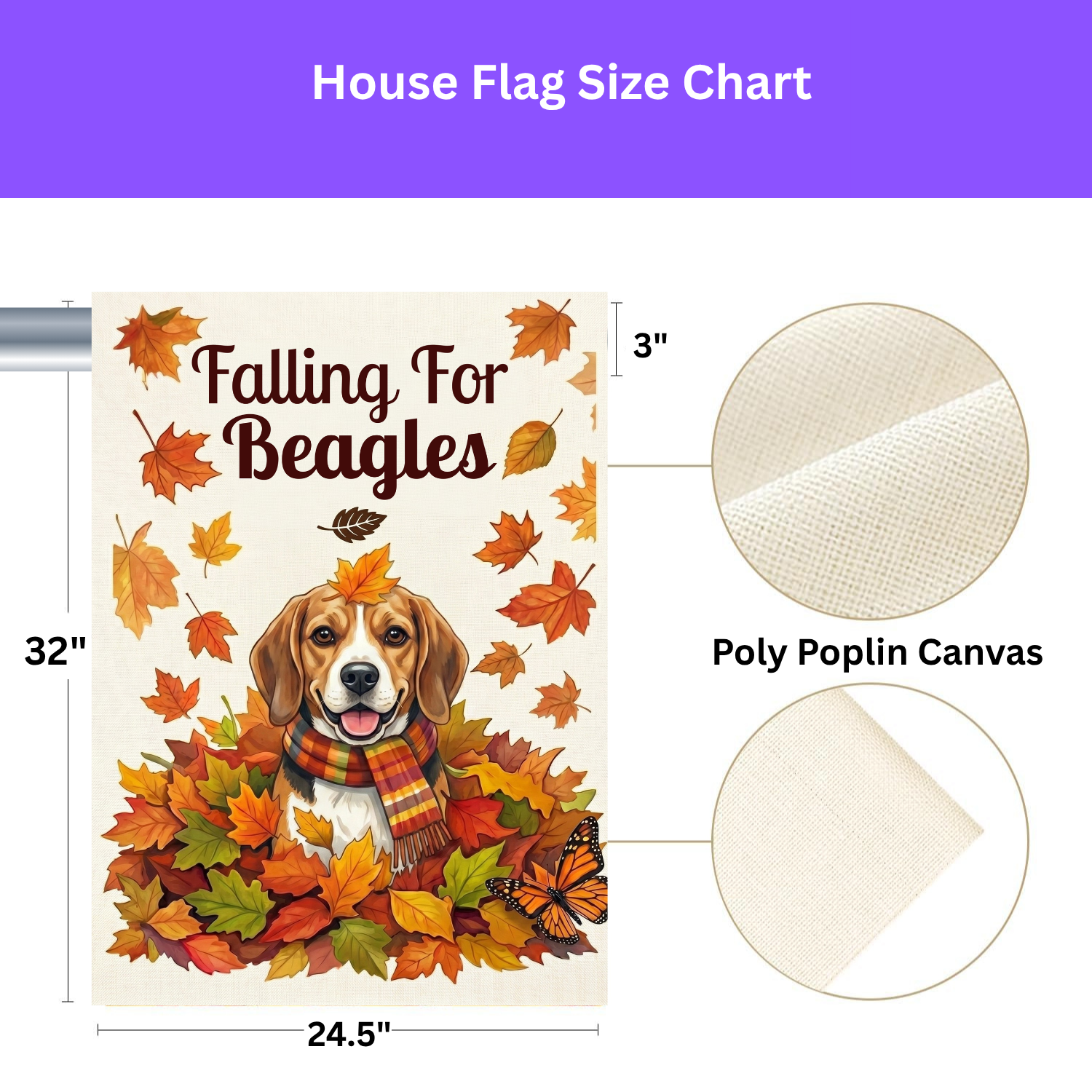 Falling For Beagles Garden Flag