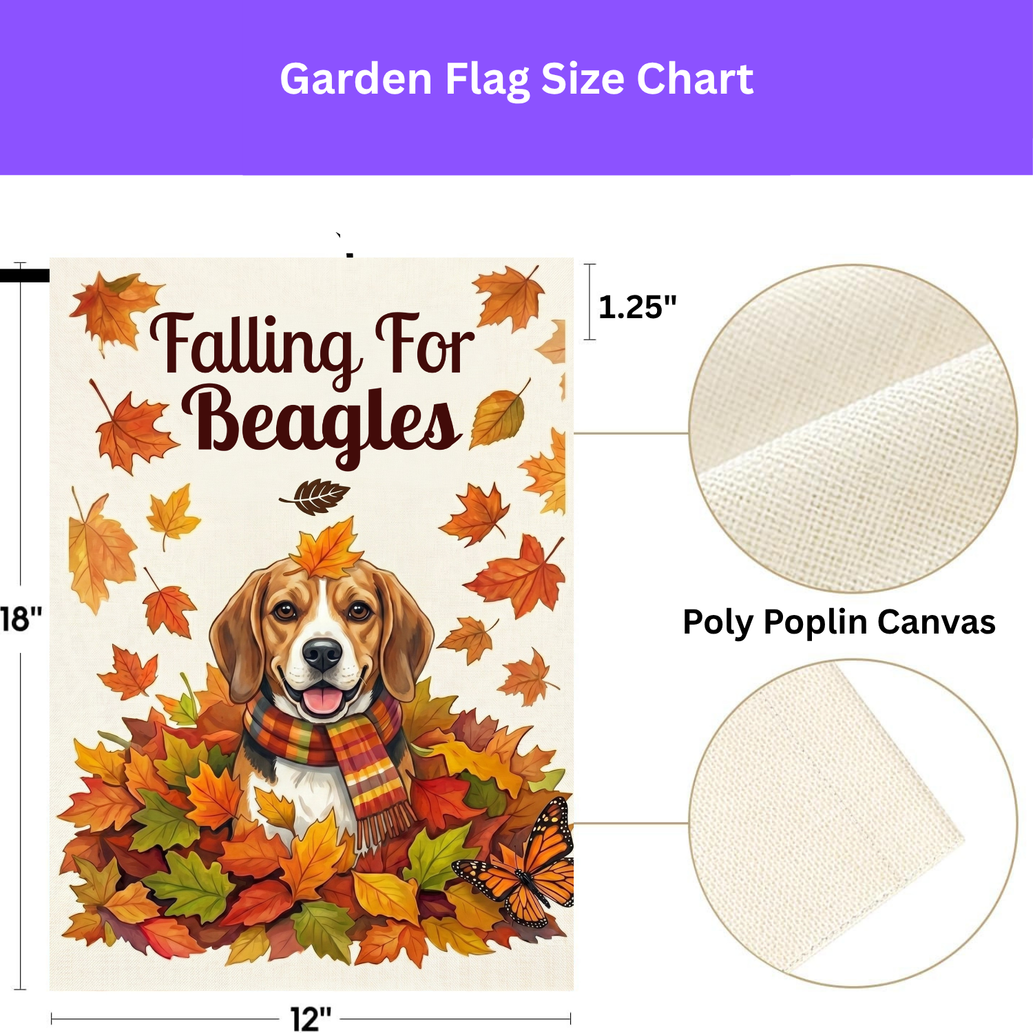 Falling For Beagles Garden Flag