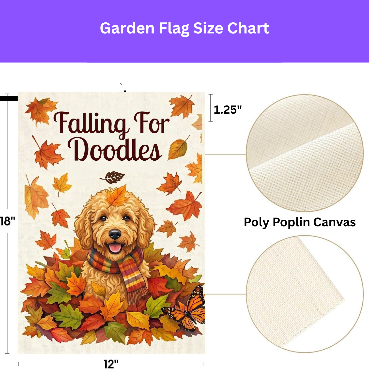 Falling For Doodles Garden Flag