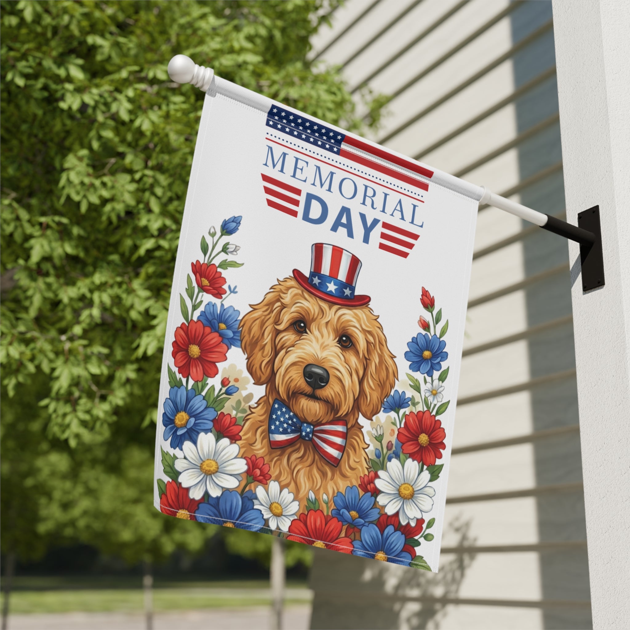 Memorial Day Golden Noodle Garden Flag