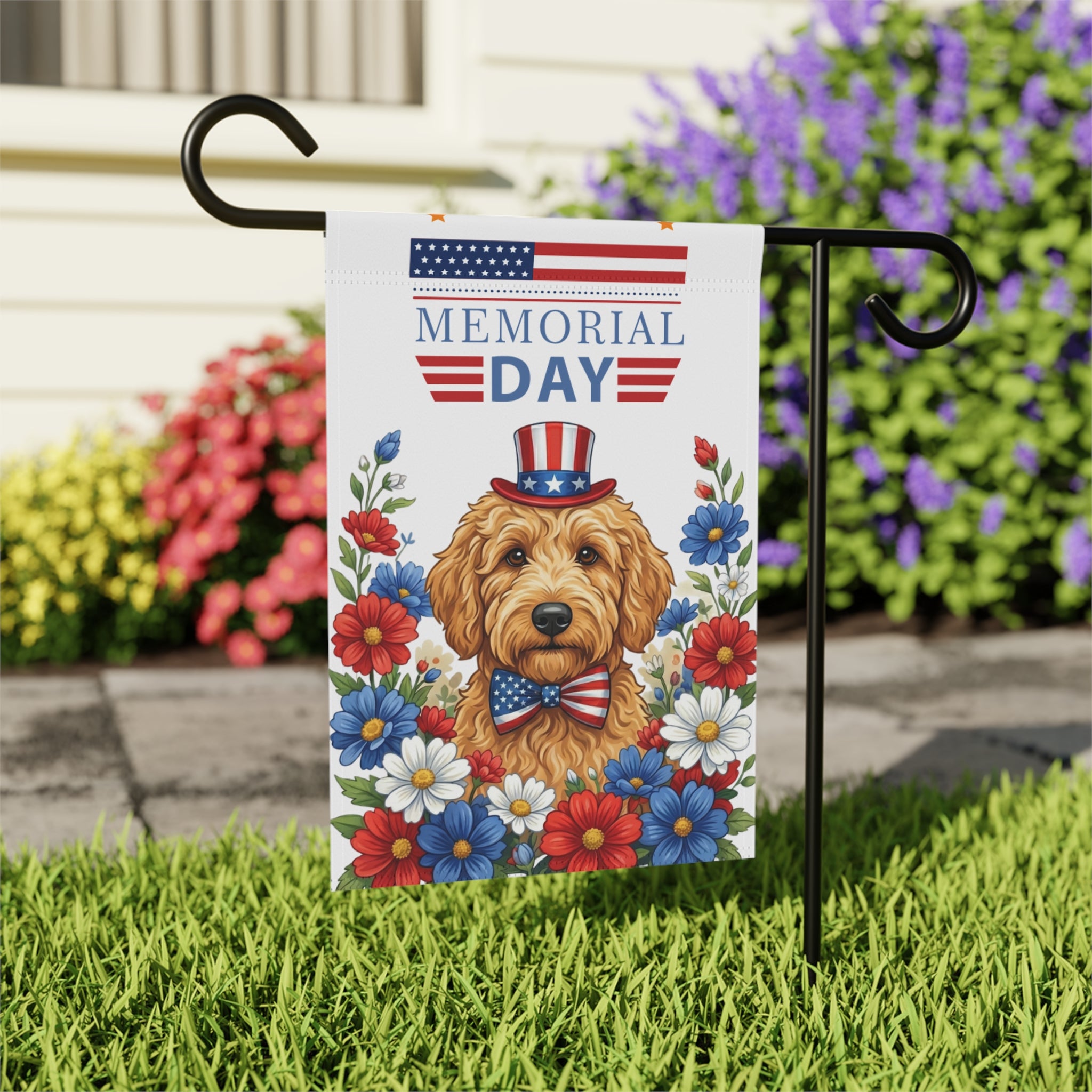 Memorial Day Golden Noodle Garden Flag
