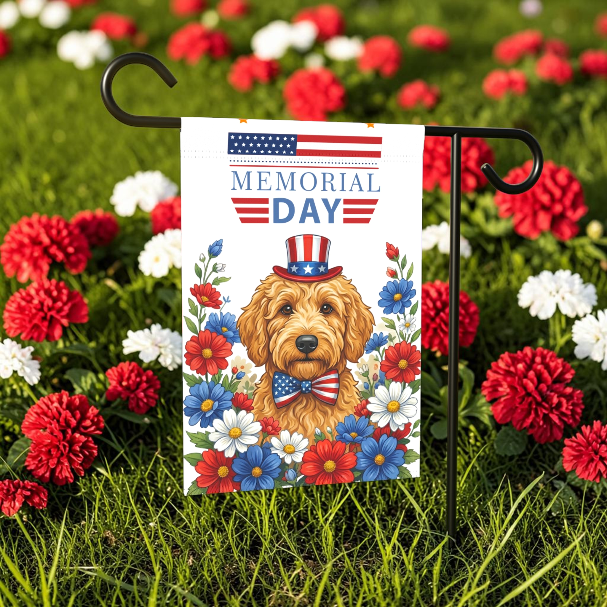 Memorial Day Golden Noodle Garden Flag