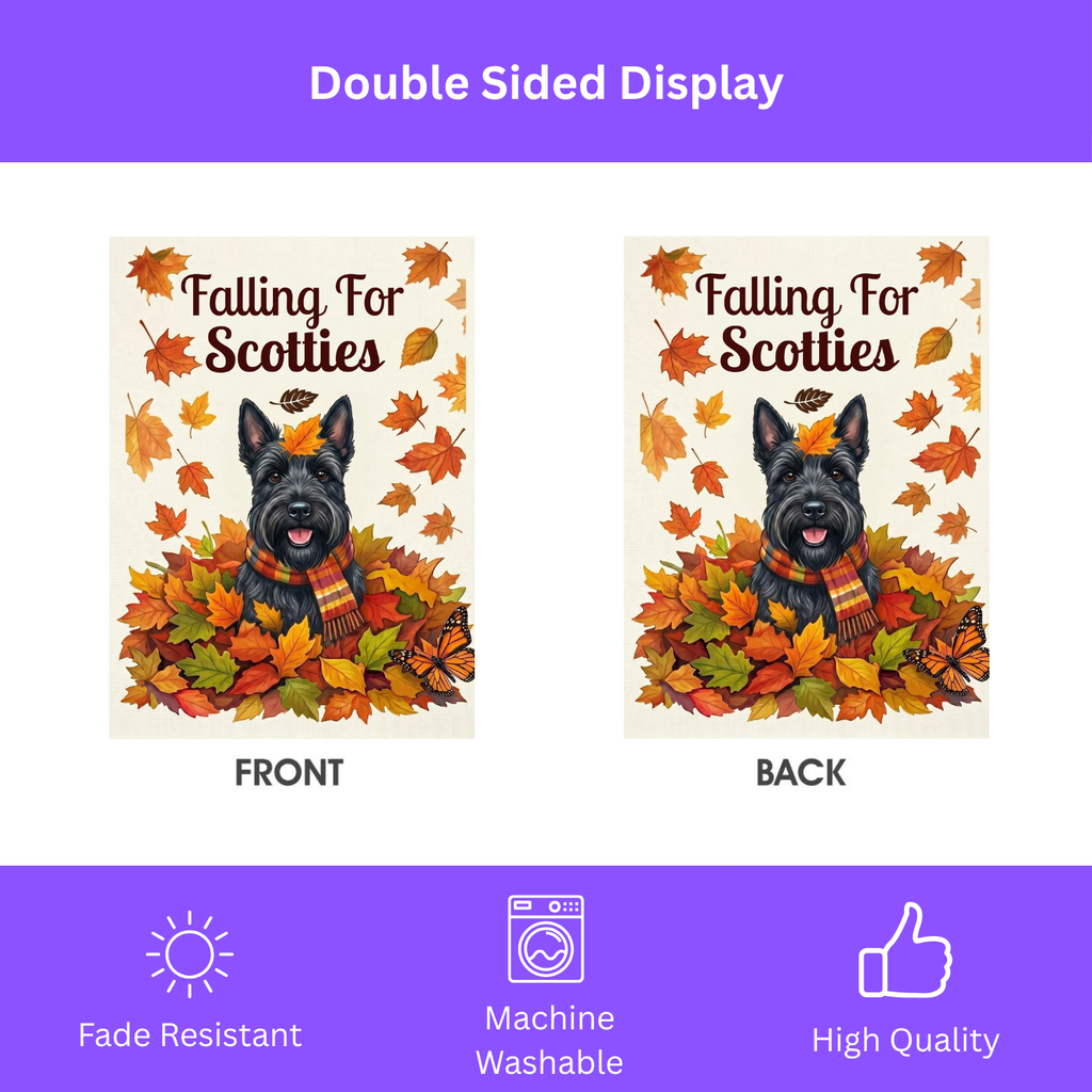 Falling For Scotties Scottish Terrier Garden Flag