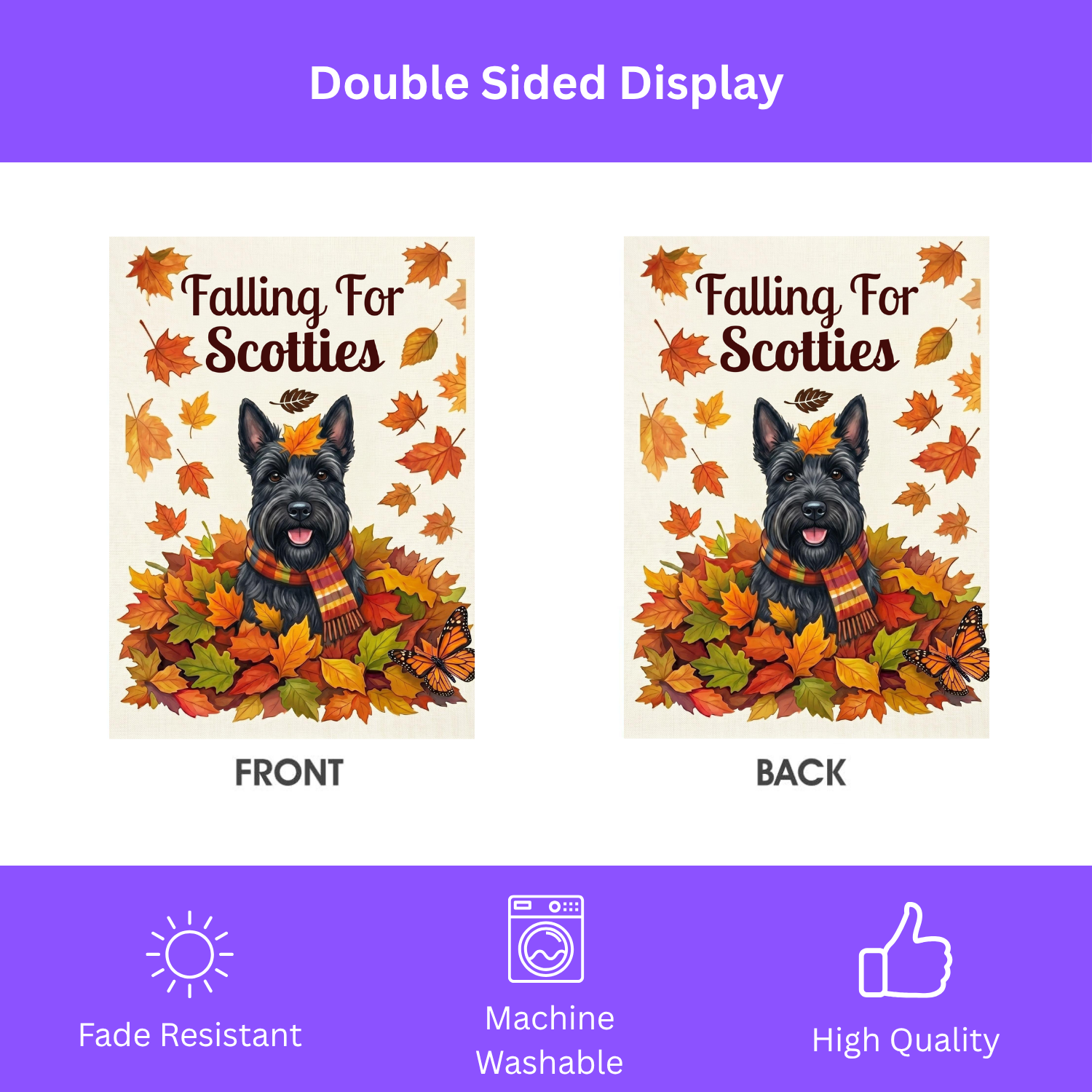 Falling For Scotties Scottish Terrier Garden Flag