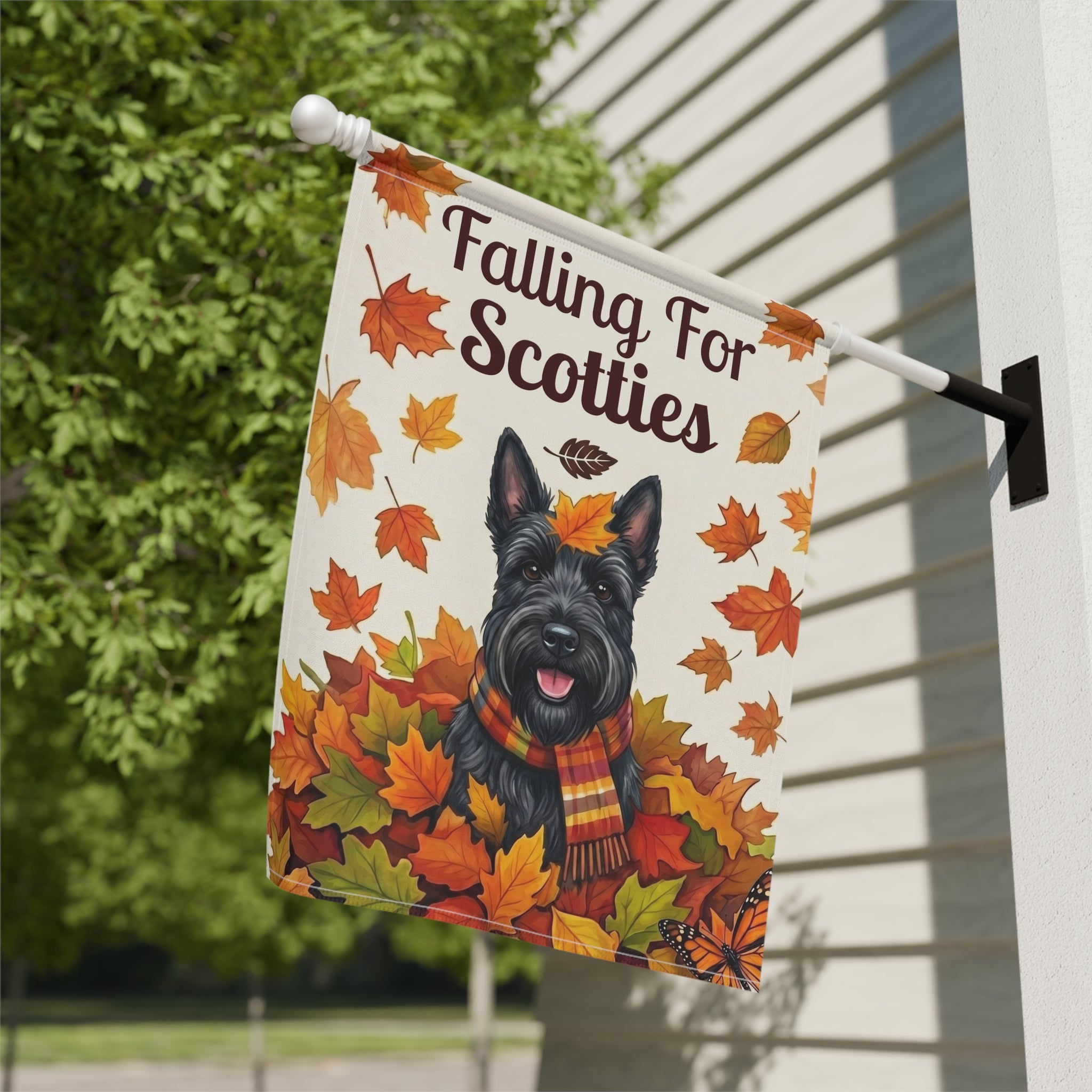 Falling For Scotties Scottish Terrier Garden Flag