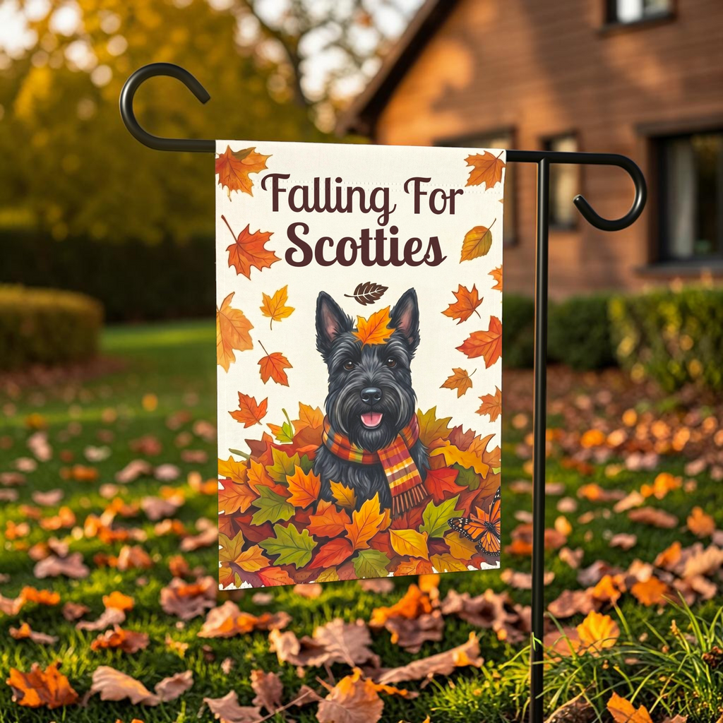 Falling For Scotties Scottish Terrier Garden Flag