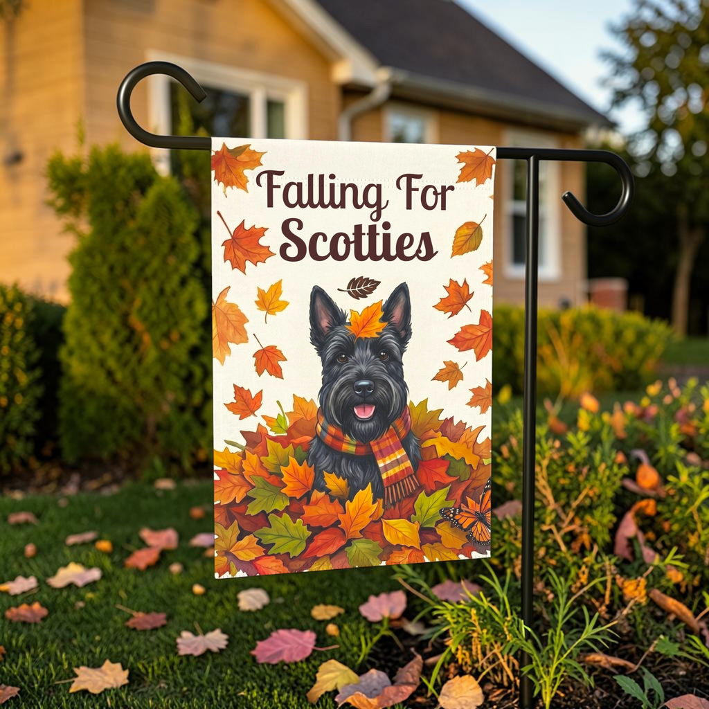 Falling For Scotties Scottish Terrier Garden Flag