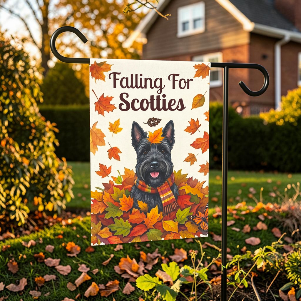 Falling For Scotties Scottish Terrier Garden Flag
