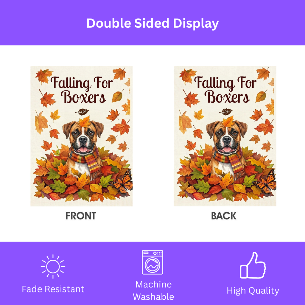Falling For Boxers Garden Flag