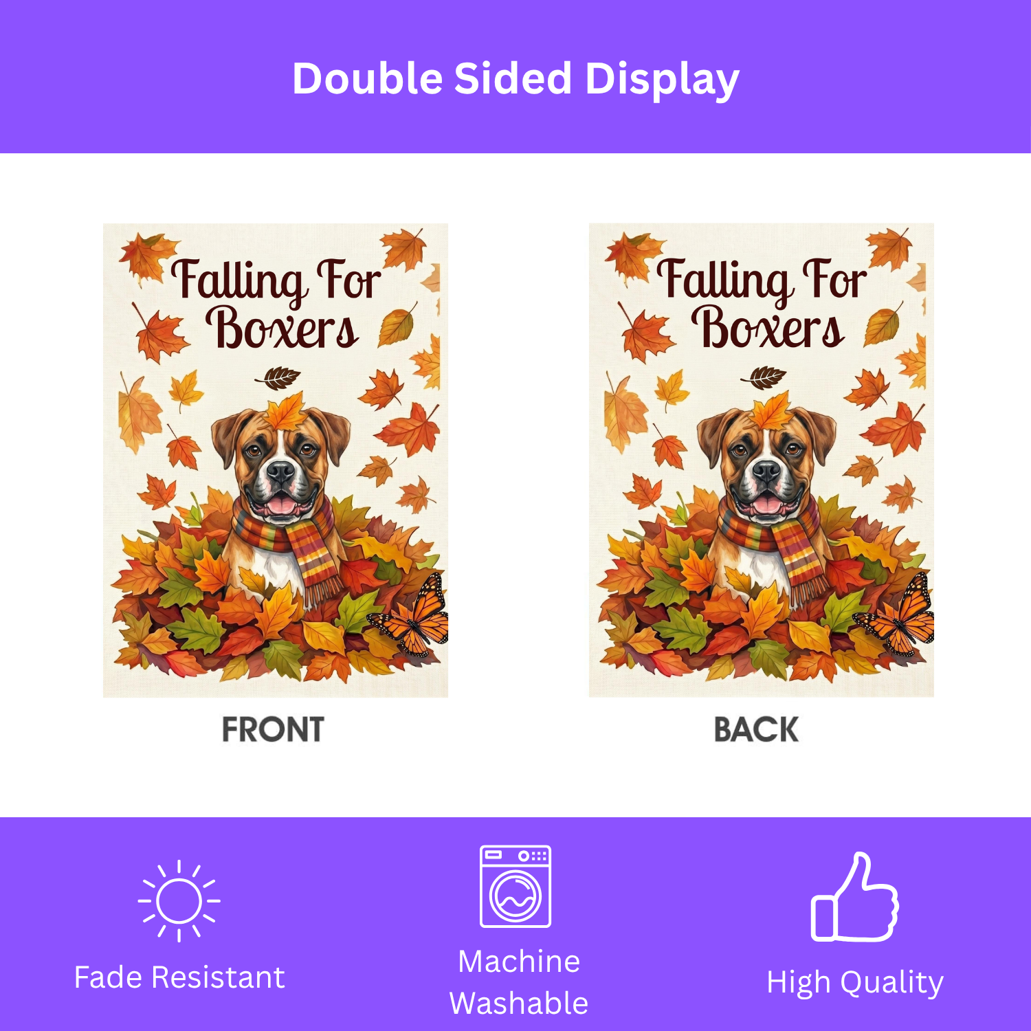 Falling For Boxers Garden Flag