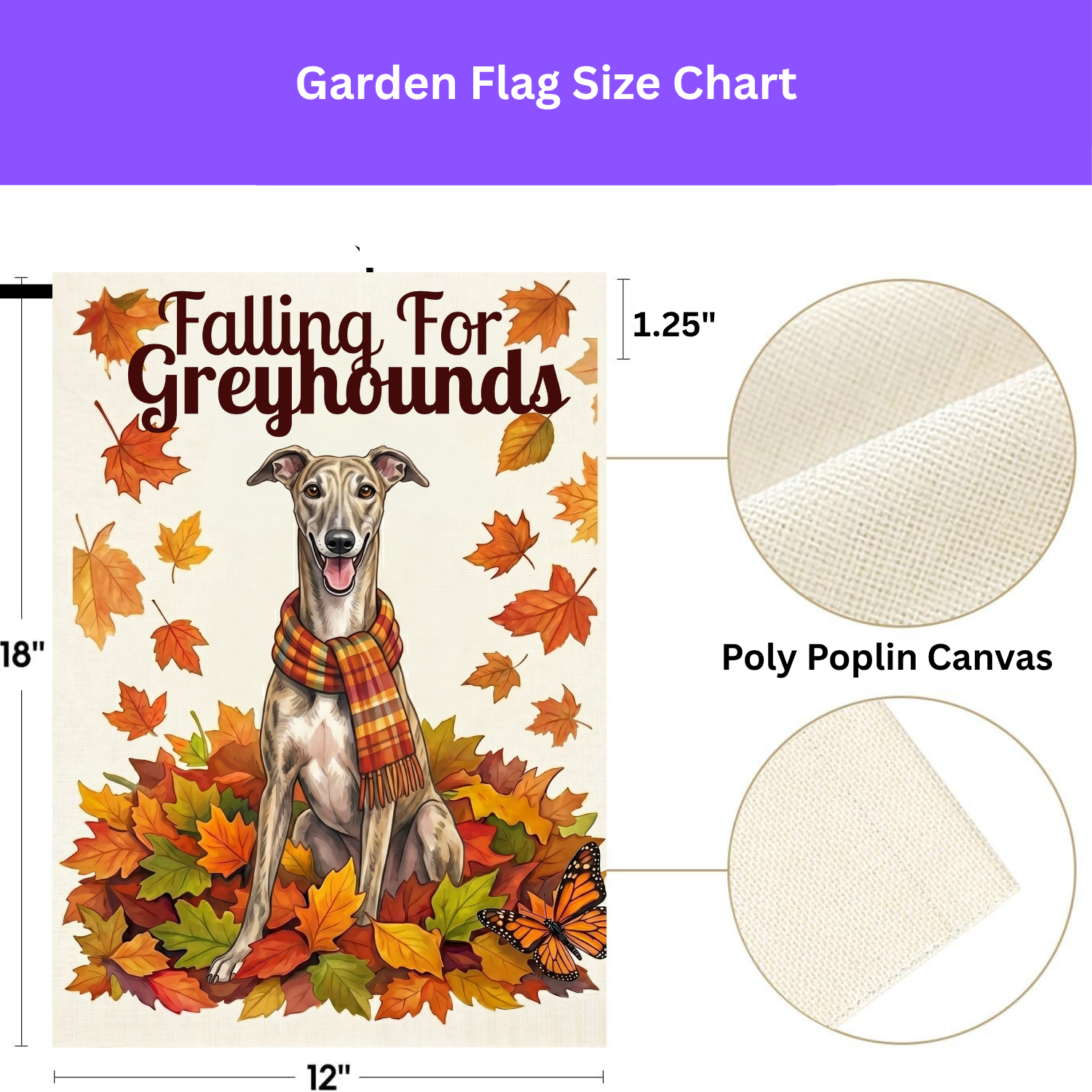 Falling For Greyhounds Garden Flag Double Sided 12x18 24x32 Outdoor