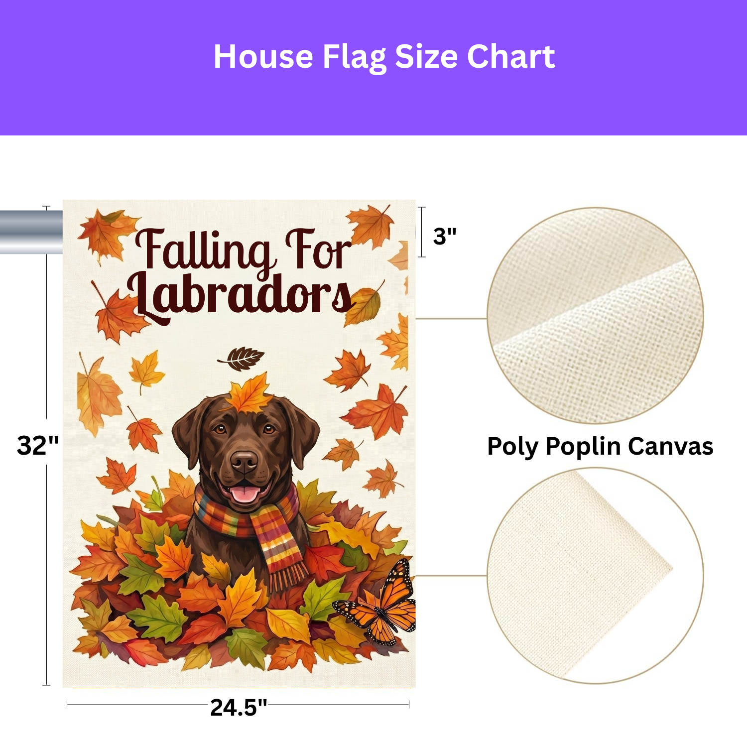 Falling For Labradors Chocolate Labrador Autumn Garden Flag