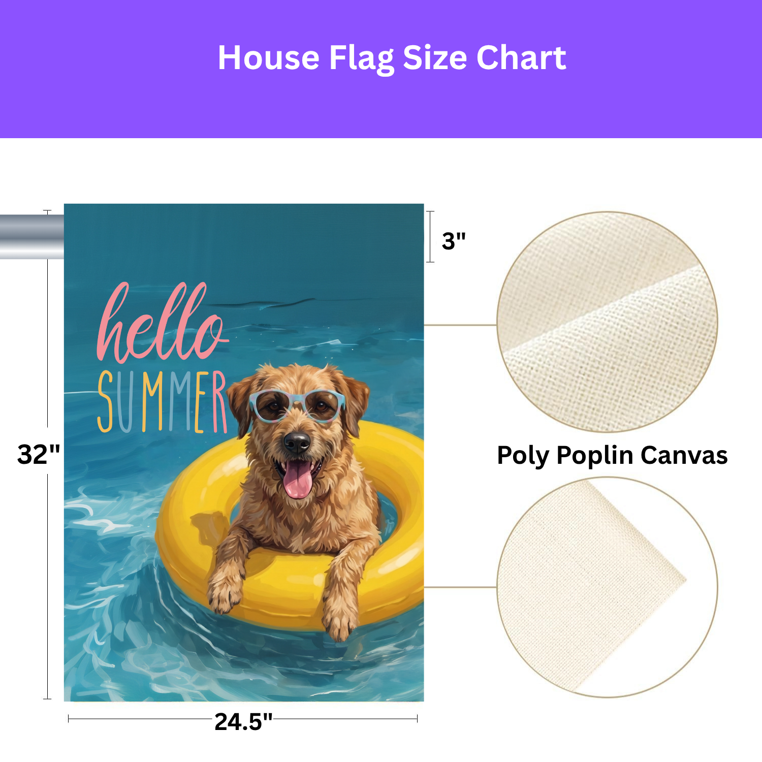 Hello Summer Belgian Laekenois Garden Flag