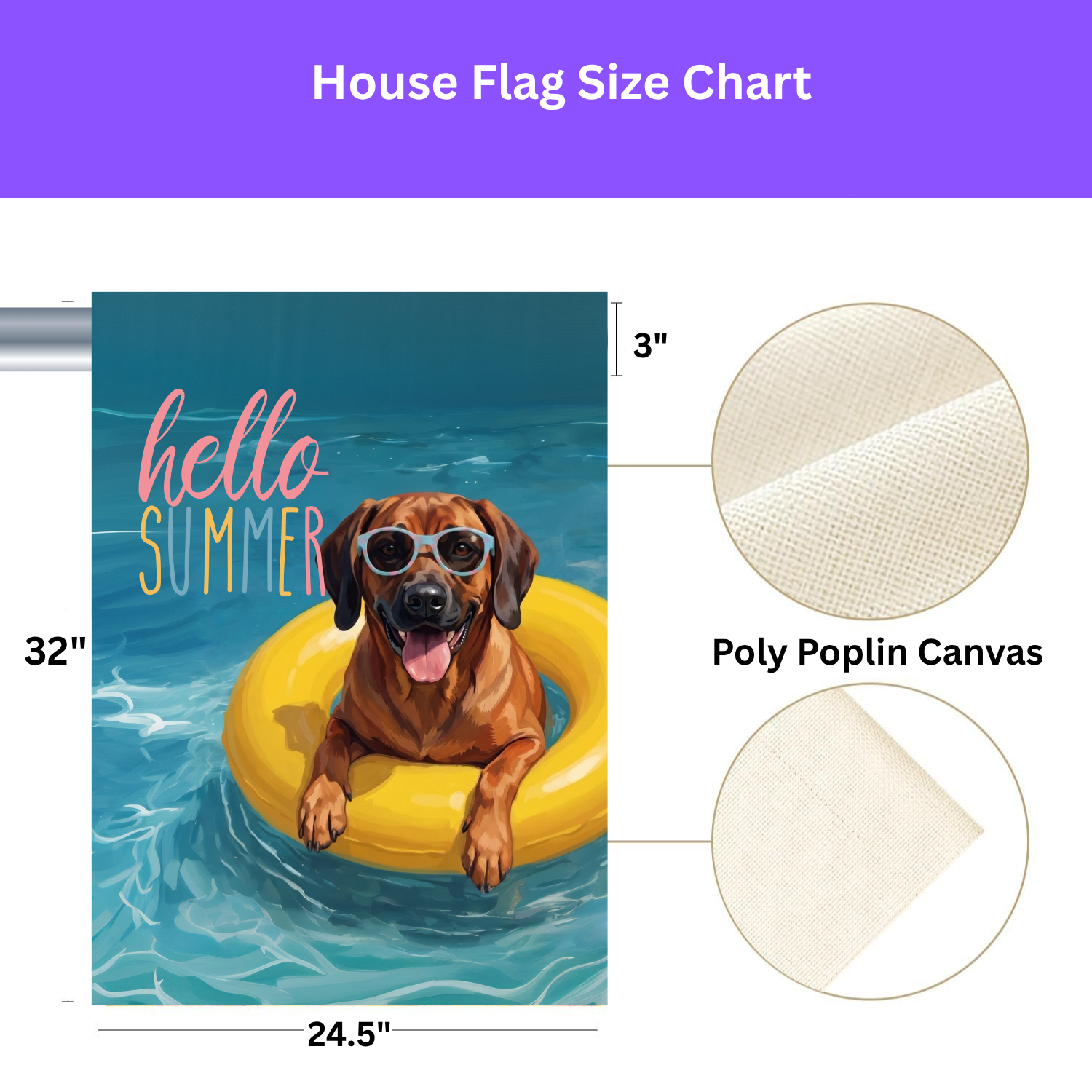 Hello Summer Bavarian Mountain Scent Hound Garden Flag