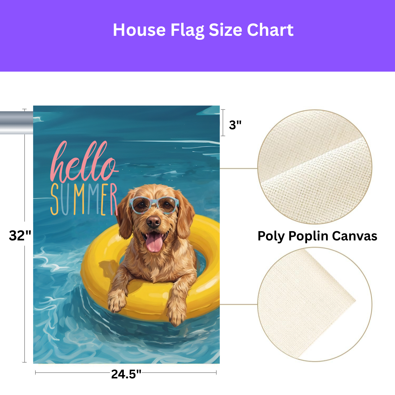 Hello Summer Basset Fauve De Bretagne Garden Flag