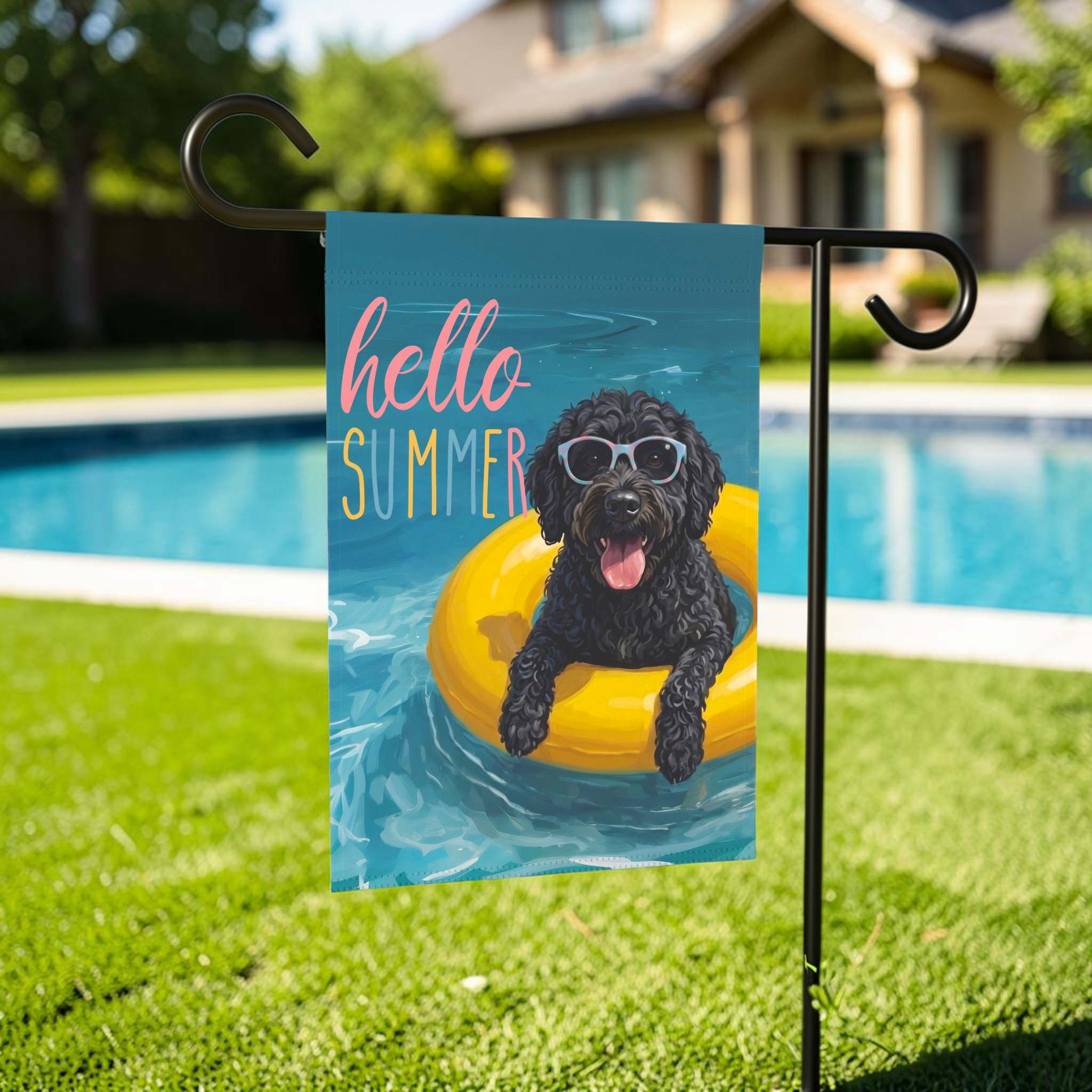 Hello Summer Barbet Garden Flag