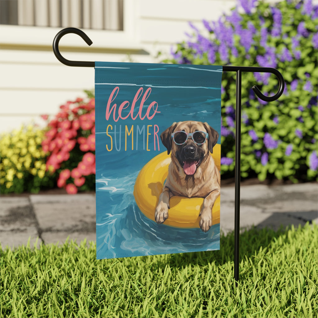 Hello Summer Anatolian Shepherd Dog Garden Flag