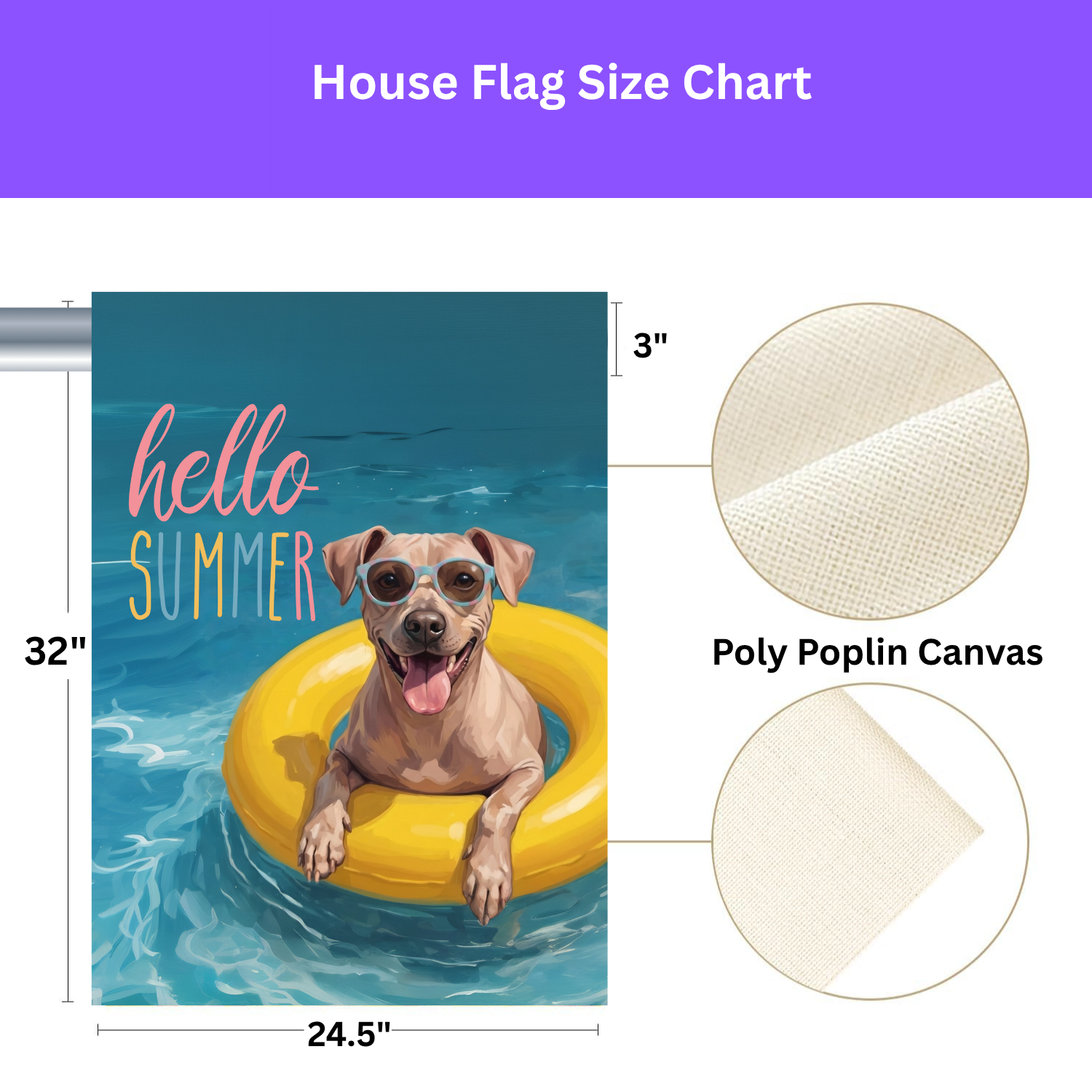 Hello Summer American Hairless Terrier Garden Flag